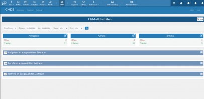 Aktivitäten Übersicht (Aufgaben, Anrufe, Termine)